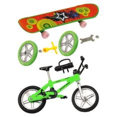 Kit Radical Bicicleta Bmx Bike Miniatura Com Skate De Dedo - Art Brink