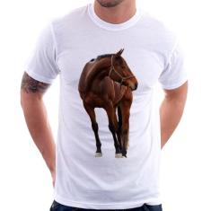 Camiseta Cavalo Andaluz - Foca na Moda, Branco, GG