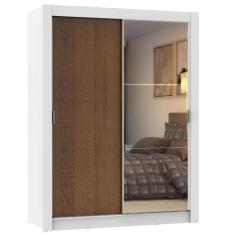 Guarda-roupa Solteiro Denver 2 Portas Correr Espelho Madesa