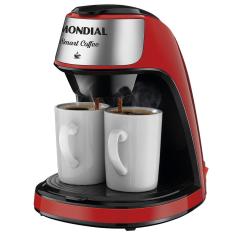 Cafeteira Elétrica Mondial Smart Coffee C-42 com 2 Xícaras - Vermelha