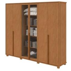 Guarda-Roupa Lopas Solaris 6 Portas 6 Gavetas Com Vidro