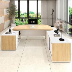 Mesa Tamburato Presidente Carvalho/branco - Artany Móveis