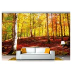Papel De Parede Floresta Natureza Árvores 3D 3M² Xna197 - Você Decpra