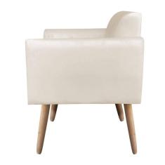 Namoradeira Marisa Suede Bege Pés Palito Natural