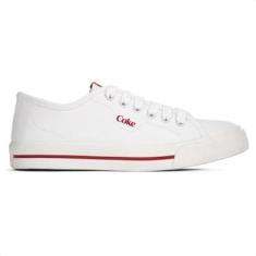 Tênis Coca Cola Chandler Town Off White e Vermelho - Feminino-Feminino
