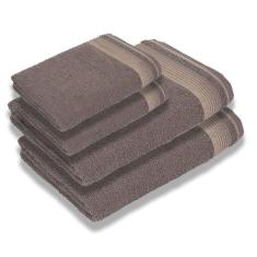 Jogo De Toalhas Luxury Soft Beka 360 G m² 2 Banho + 2 Rosto Luxo Cinza