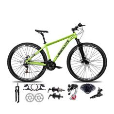 Bicicleta Aro 29 Absolute Nero 5 Câmbios Shimano 24v K7 Freios Hidráulicos Garfo Trava - Verde 17