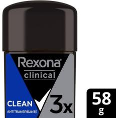 Desodorante rexona clinical masc. clean creme 58g, 1, 58g