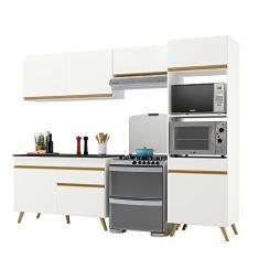 Cozinha Compacta Multimóveis Veneza Gw Fg3693 com Armário e Balcão Branca