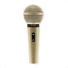 Microfone Profissional Com Fio Cardióide Champanhe, Leson, Sm58 P4, Natural