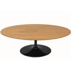 Mesa De Jantar Tulipa Saarinen Oval 137x90 cm Madeira Base Preta - Eer