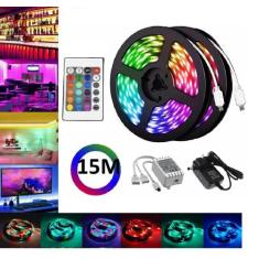 Fita De Led Rgb 5050 15 Metros Para Decoração Com Fonte 5amp