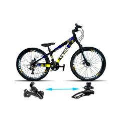 Bicicleta Viking Aro 26 Tuffx25/30 Vmaxx Freio A Disco 21v Preto Amarelo
