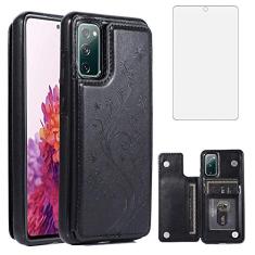 Capa de telefone para Samsung Galaxy S20 FE 5G/S20 Fan Edition com protetor de tela de vidro temperado, suporte para cartão, capa de carteira, flip acessórios de couro Glaxay S20FE S 20FE FEcases 2020
