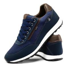 Tenis Masculino Azul Confortavel Modelo Jogger - netzer, Azul, 37