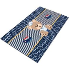 Tapete Infantil Ursinho Marinheiro 60x120 Antiderrapante - Style Brazi