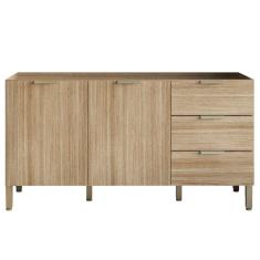 Balcão Gabinete Para Pia Sem Tampo 160cm Charm K02 Freijó - Mpozenato