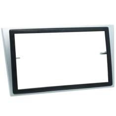 Moldura 2 Din Corsa 2002 à 2014 Meriva Montana Vectra Prata Painel Mul