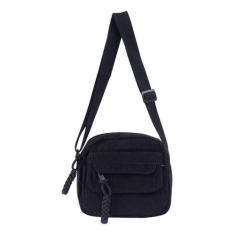 Bolsa Crossbody Pequena Unissex Veludo Passeio Academia 2025 - Shopfis
