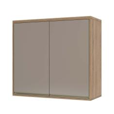 Armário Aéreo 80 cm 2 Portas de abrir 1 Prateleira Mel Luciane Móveis