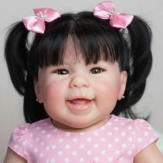 Bebê Reborn Menina, Vinil, Realista - Nacional