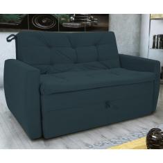 Sofá Cama Para Sala De Estar Dingle Suede Petróleo