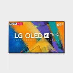 Smart TV LG 65`` 4K OLED HDR WiFi Bluetooth Inteligência Artificial ThinQ AI Hands Free Google Assistente Alexa