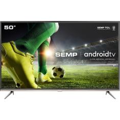 Smart TV Led 50" Semp SK8300 4K HDR Android  Wi-Fi 3 HDMI 2 USB Controle Remoto com atalhos Chromecast Integrado