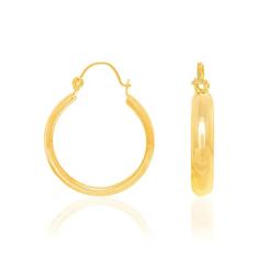 Brinco Rommanel Banhado A Ouro Pequena Argola Larga Lisa 520284