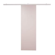 Porta De Correr Branco Prime Com Kit Alumínio Branco - 210x110