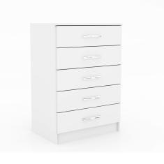 Cômoda 5 Gavetas Evidência Branco