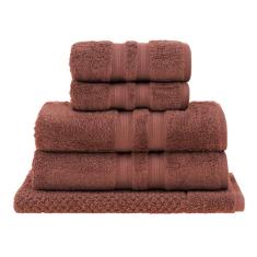 Jogo de Banho Gigante Buddmeyer Algodão Egípcio Castanho (2Toalhas de Banho + 2Toalhas de Rosto e 1Piso)