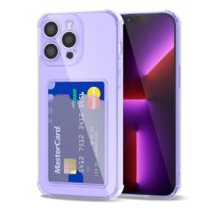 Svanove Capa carteira para iPhone 13 Pro com suporte para cartão, linda capa feminina transparente para cartão de crédito, capa de câmera rígida de borracha de silicone fina para mulheres e homens,