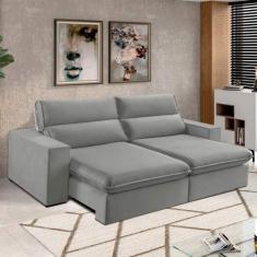 Sofá 4 Lugares 250cm Retrátil e Reclinável Free Veludo - Estofart