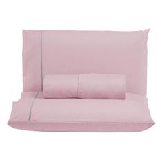 Jogo de Lençol Queen 300 Fios Ponto Palito 100% Algodão 3 Peças - MF E