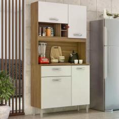 Kit Cozinha 4 Portas 1 Gaveta 91401 Amendola Branco Demobile