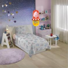 Jogo de Cama 100% Algodão Solteiro Estampado Stitch 1,40 m x 2,10 m Com 3 peças