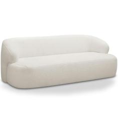 Sofá 2 Lugares Curvo Orgânico Para Sala Living 150cm Barolo L06 Bouclê