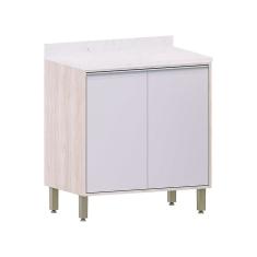 Balcão de Cozinha com Tampo 80cm 2 Portas Art Luciane Móveis
