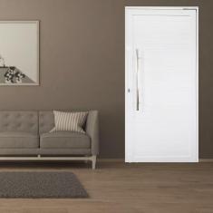 Porta Pivotante de Alumínio 210 x 120cm com Puxador Linha 30 Esquadrias Bergame Branco