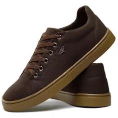 Tênis Masculino Leve Confortável Skateboard - MKSHOES, Cafe, 44