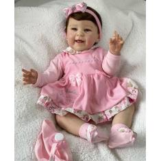 Bebê Reborn Boneca Menina Realista Corpo Inteiro Silicone para Banho O