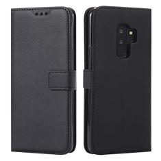 Capa flip para celular Samsung Galaxy S9 Plus, capa carteira para Samsung Galaxy S9 Plus, compartimentos para cartões, suporte magnético para cartão, couro PU protetor [TPU à prova de choque] capa flip com alça de pulso