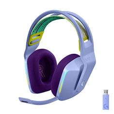 Headset Gamer Sem Fio Logitech G733 7.1 Dolby Surround com Tecnologia Blue VO!CE, RGB LIGHTSYNC, Drivers de Áudio Avançados e Bateria Recarregável para PC e PlayStation - Lilás