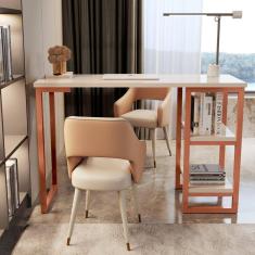 Escrivaninha Mesa Home Office Estilo Industrial Cairo 120cm