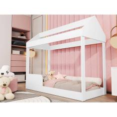 Cama Infantil Casa Montessoriana Crystal Branco