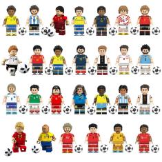 Boneco Jogador De Futebol Selecoes Copa Do Mundo Bloco De Montar