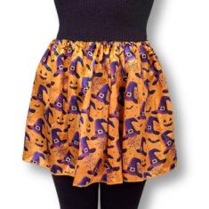 Saia Halloween Infantil Estampada para Fantasias - Extra Festas, Laran