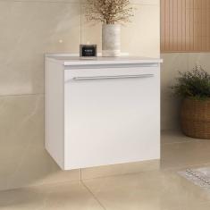 Balcão para Cozinha Fit 60 Lado Direito ld com Aramados com Tampo Branco