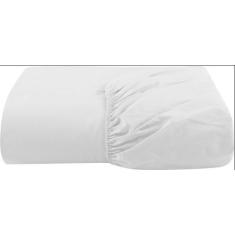 Lençol Casal com elástico Avulso Percal 200 fios Branco - Casa Home